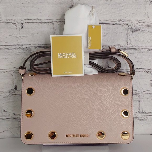 'MICHAEL KORS' 'HOLLY' LEATHER STUDDED CROSSBODY BAG & 'MK' DUST BAG SET - Picture 16 of 16